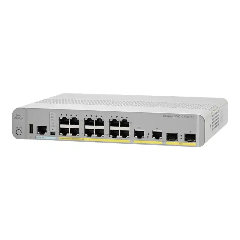 Cisco Catalyst 3560CX-12PD-S - Commutateur - Géré - 12 x 10 - 100 - 1000 (PoE+) + 2 x combo SFP+... (WS-C3560CX12PDS-RF)_1